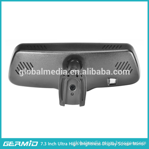 GERMID Full Screen Rear view mirror monitor with touch screen and 3 video input